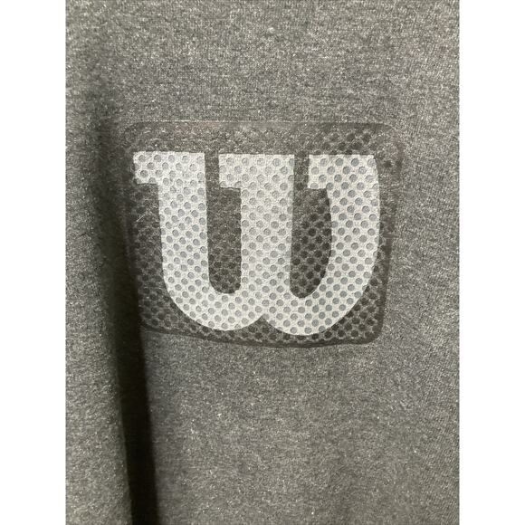 VTG Wilson Sweatshirt Size XL Logo Grey Blue Crew Neck Baggy Chunky Athletic - Picture 2 of 8